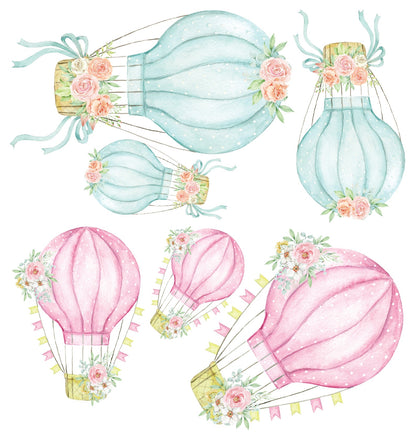 Floral Hot Air Balloon Set - Ginger Monkey