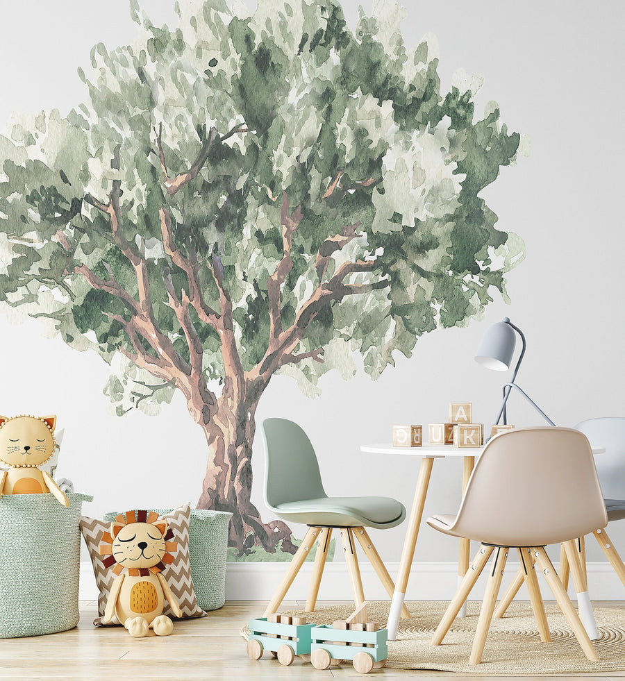 Giant Oak Tree Wall Mural - Ginger Monkey