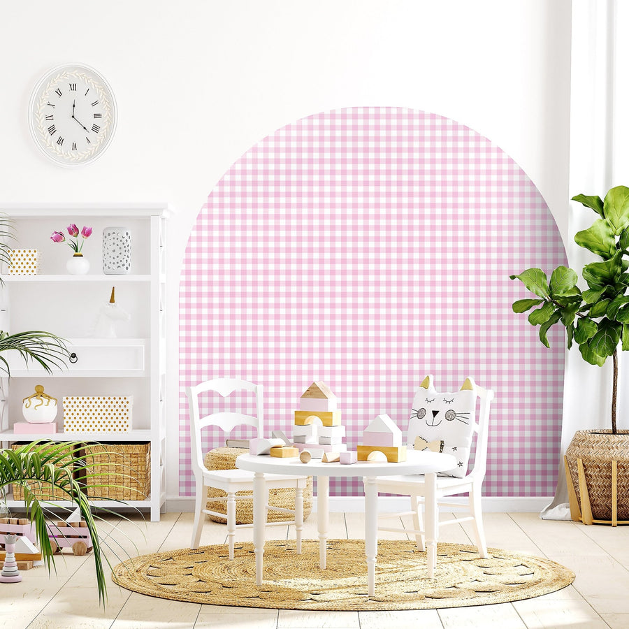 Gingham Arch Mural - Ginger Monkey