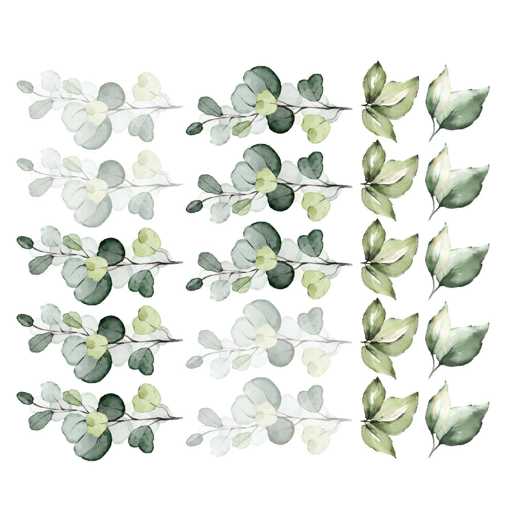 Green Foliage Wall Decal Set - Ginger Monkey