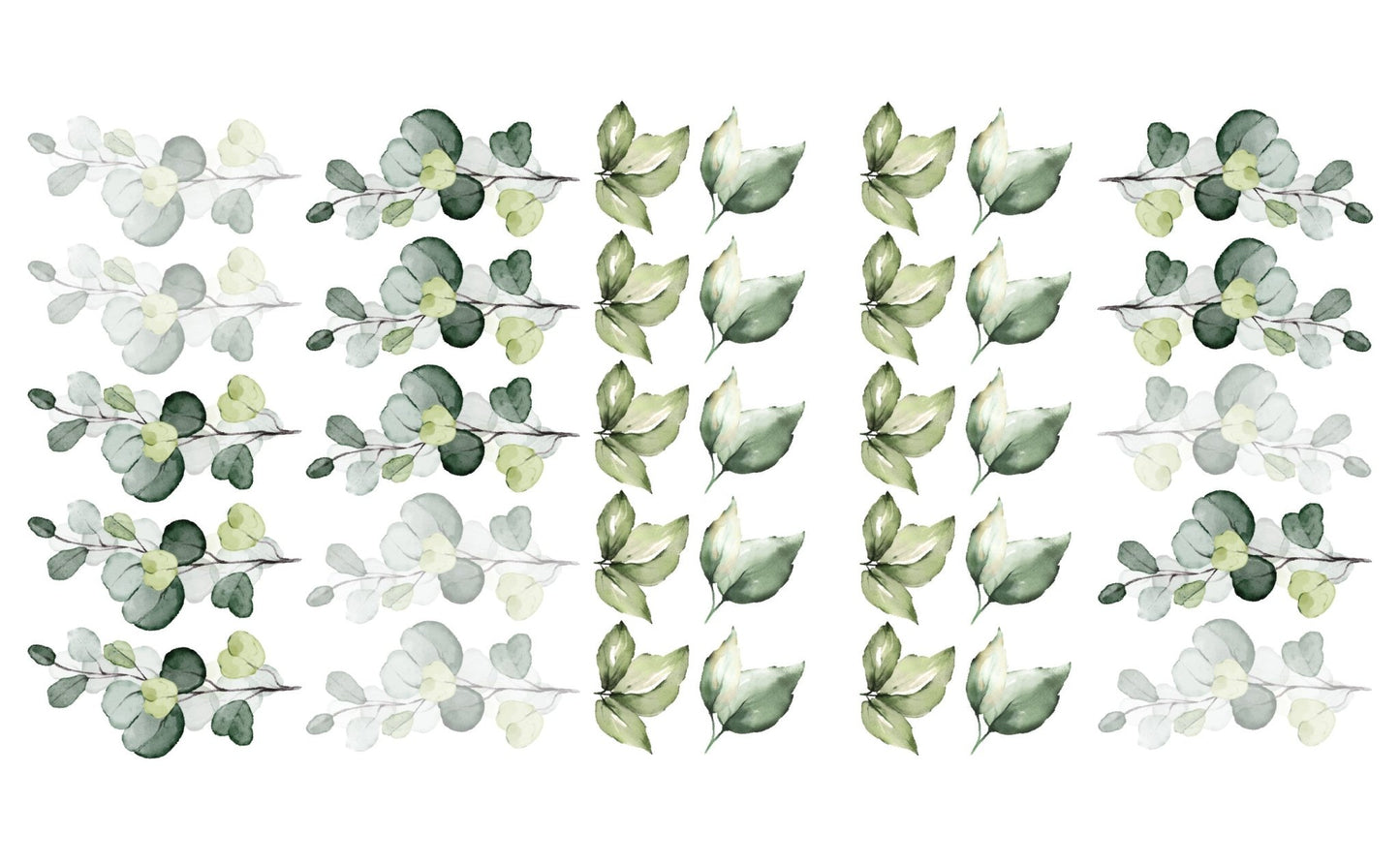 Green Foliage Wall Decal Set - Ginger Monkey