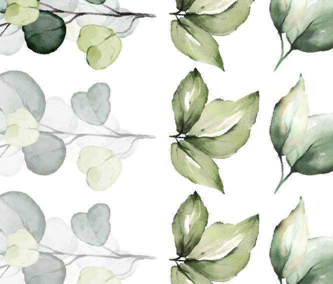 Green Foliage Wall Decal Set - Ginger Monkey