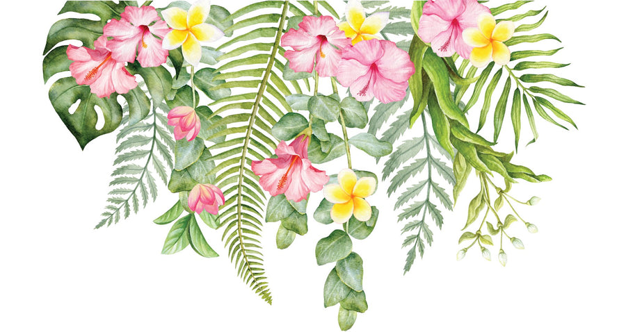 Individual Tropical Flowers for Greenery Wall Decal - Ginger Monkey