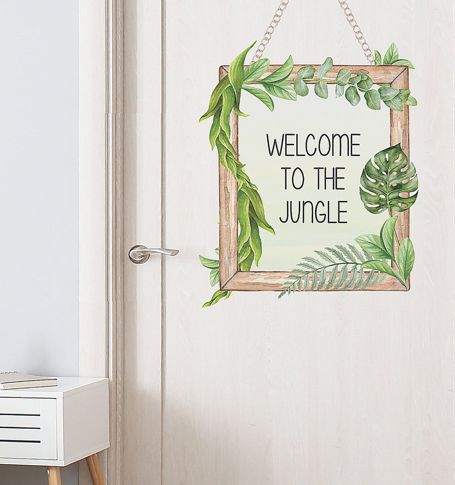 Jungle Door Sign Decal - Ginger Monkey