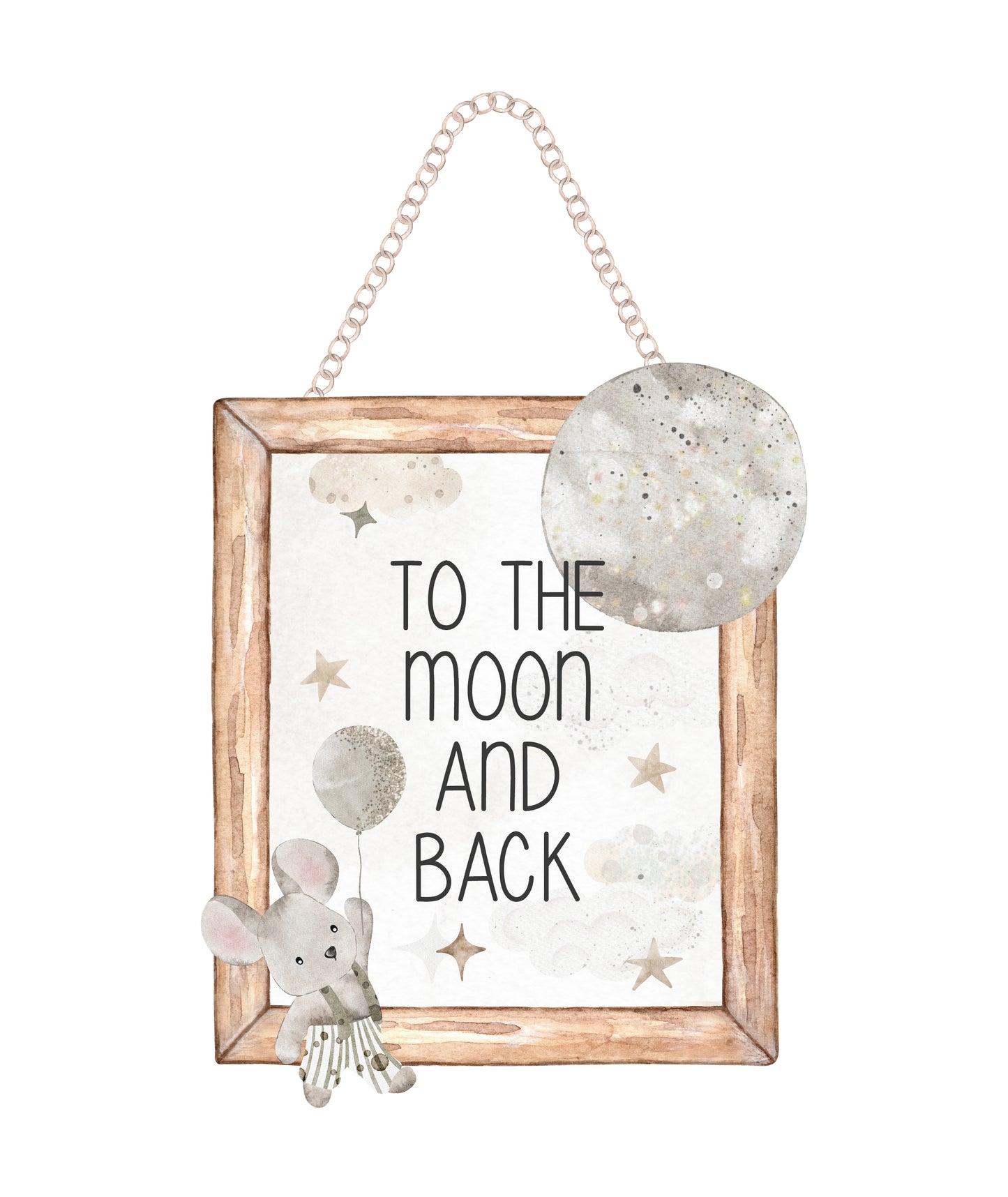 Moon Door Sign Decal