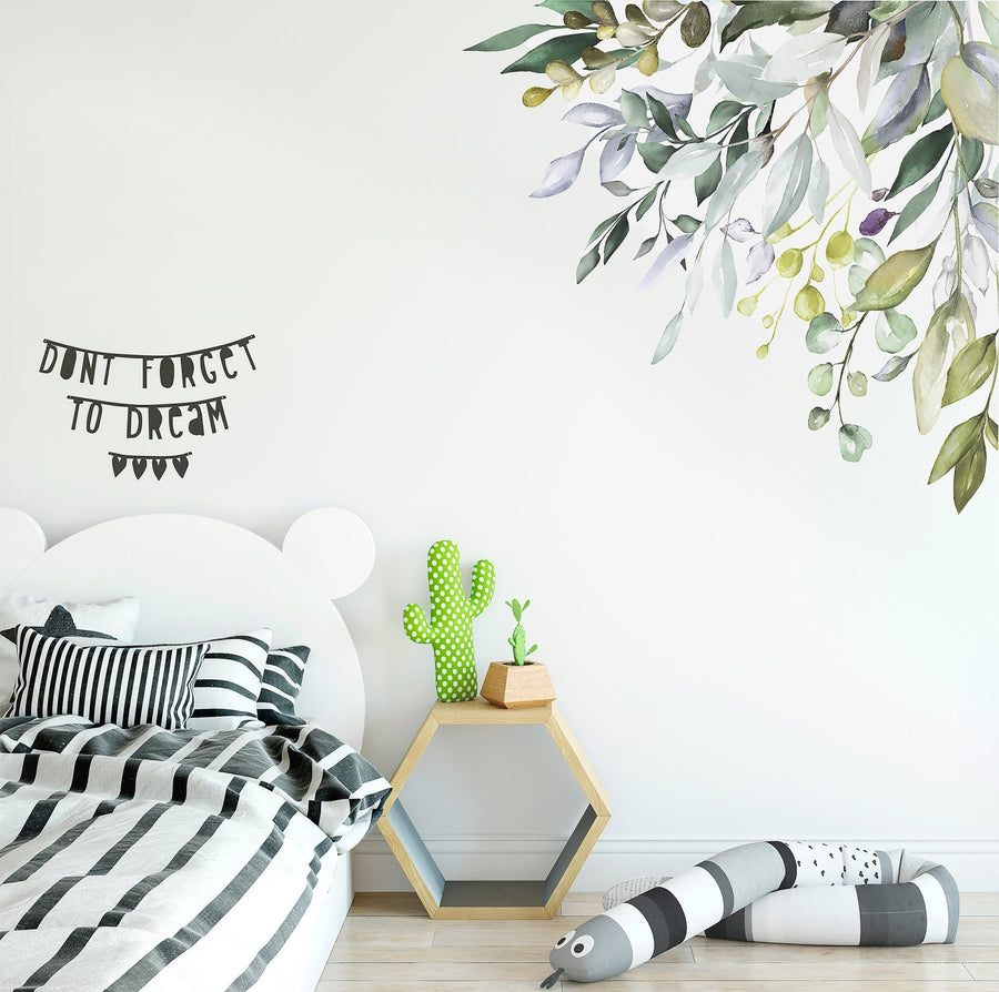 Native Garden Corner Wall Decal - Ginger Monkey