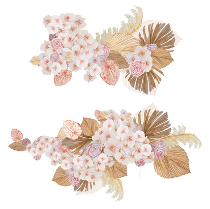 Orchid, Rose and Pampas Decal Set - Ginger Monkey