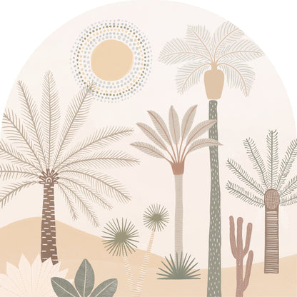 Palm Desert Arch Wall Mural - Natural - Ginger Monkey