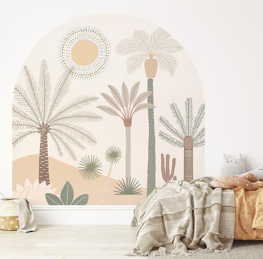 Palm Desert Arch Wall Mural - Natural - Ginger Monkey