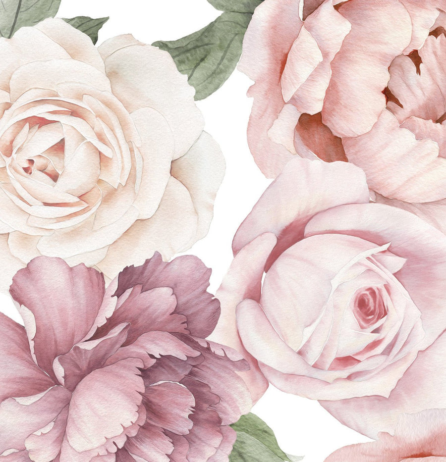 Peony and Rose Wallpaper - Ginger Monkey