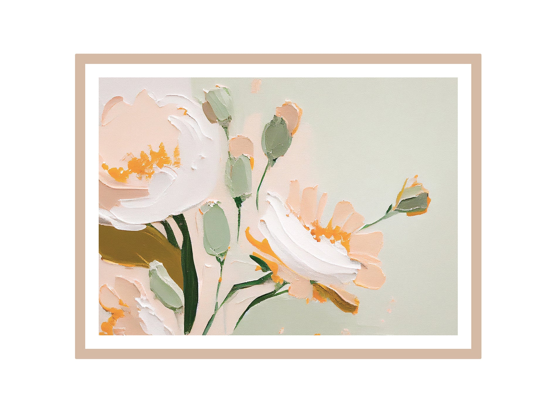 Picture Gallery Single - Peach Florals - Ginger Monkey