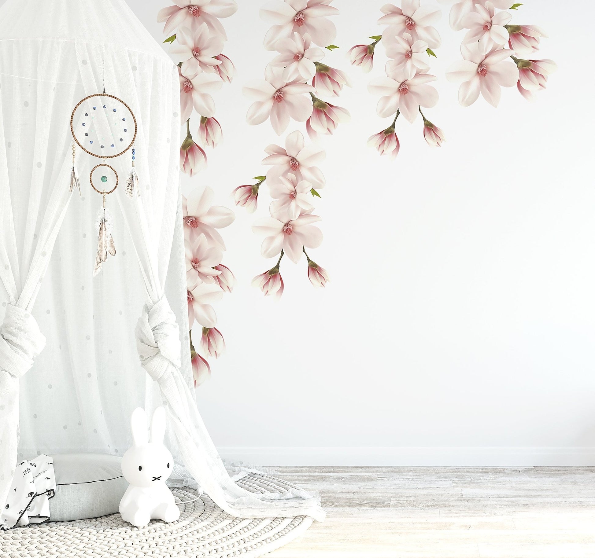 Pink Magnolia Wall Decal Set - Ginger Monkey