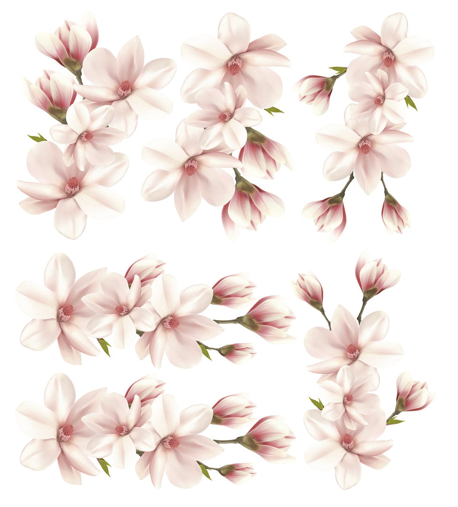 Pink Magnolia Wall Decal Set - Ginger Monkey