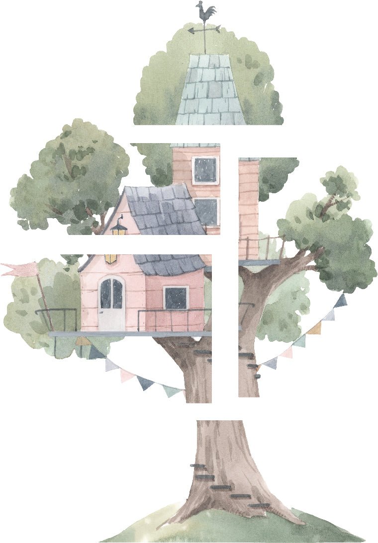 Pink Treehouse Decal Set - Ginger Monkey
