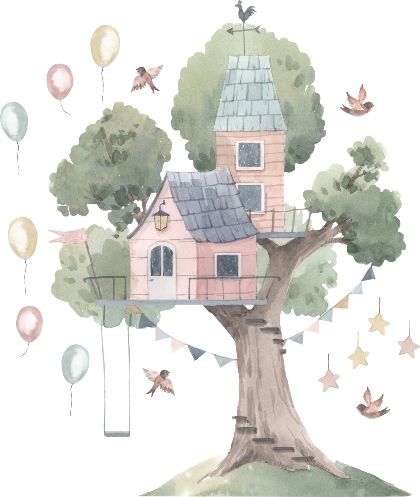 Pink Treehouse Decal Set - Ginger Monkey