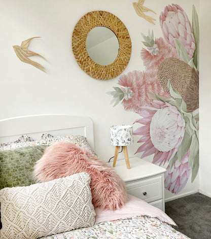 Protea, Bottlebrush & Banksia Wall Mural - Ginger Monkey