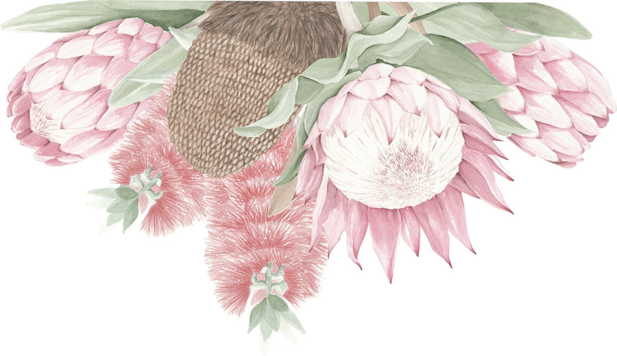 Protea, Bottlebrush & Banksia Wall Mural - Ginger Monkey