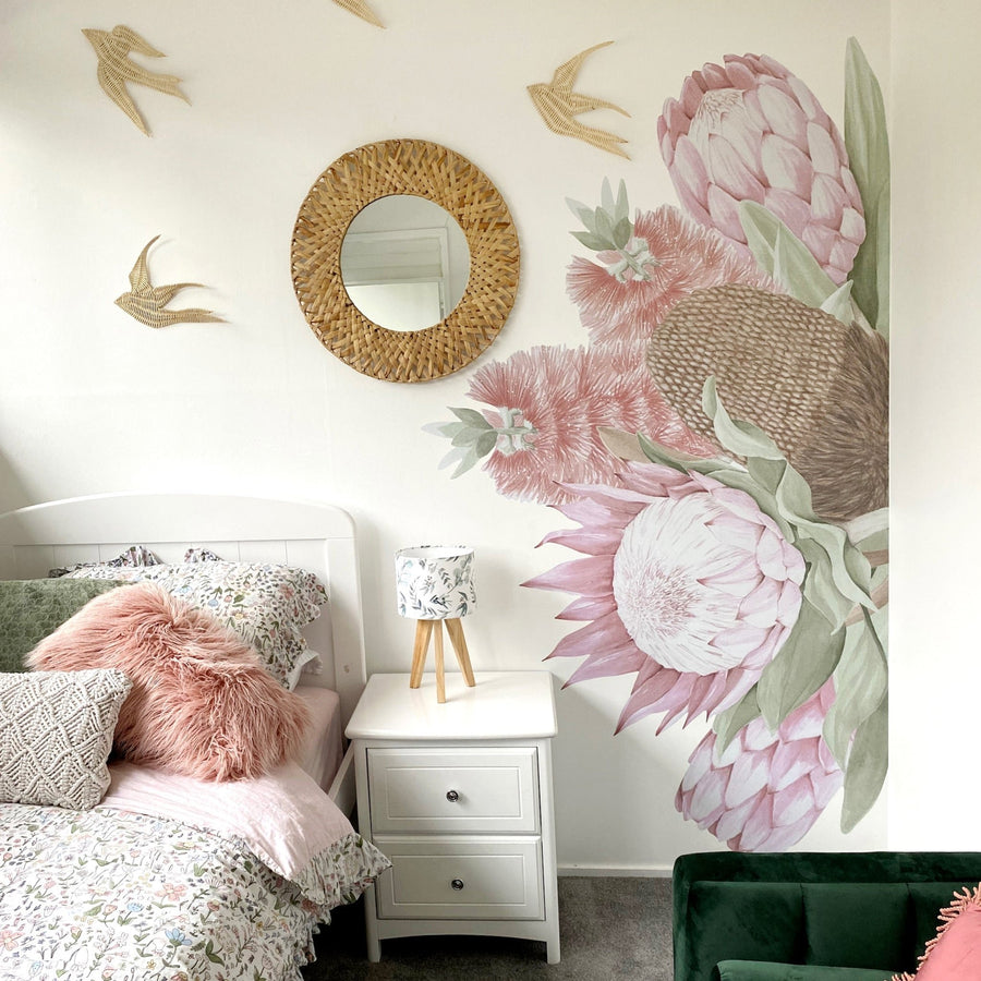 Protea, Bottlebrush & Banksia Wall Mural - Ginger Monkey