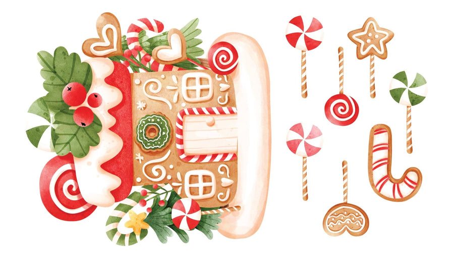 Red Gingerbread House Set - Ginger Monkey