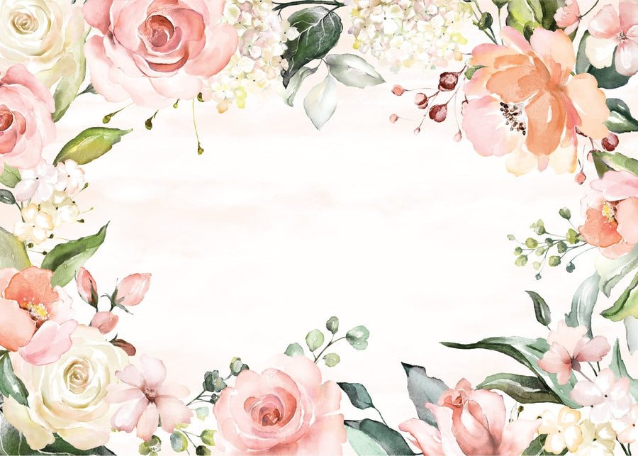 Rose Garden Watercolour Wallpaper - Ginger Monkey