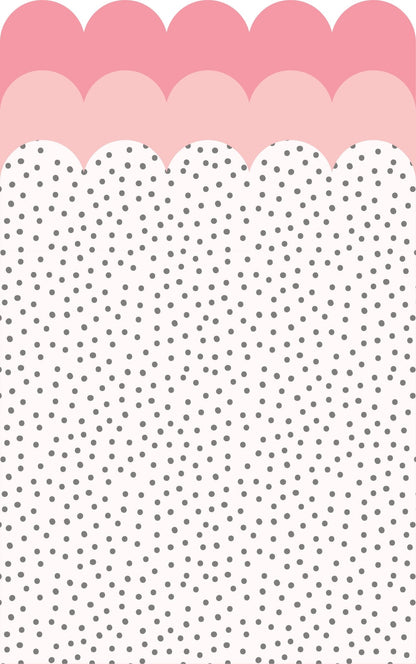 Scalloped Spot Wallpaper Panel - Pink - Ginger Monkey