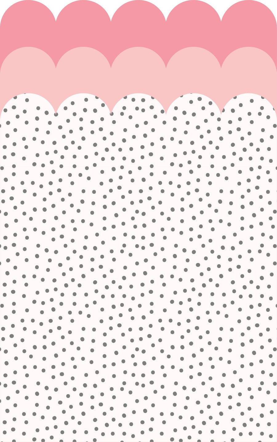 Scalloped Spot Wallpaper Panel - Pink - Ginger Monkey