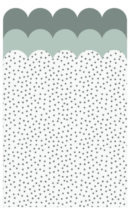 Scalloped Spot Wallpaper Panel - Sage - Ginger Monkey