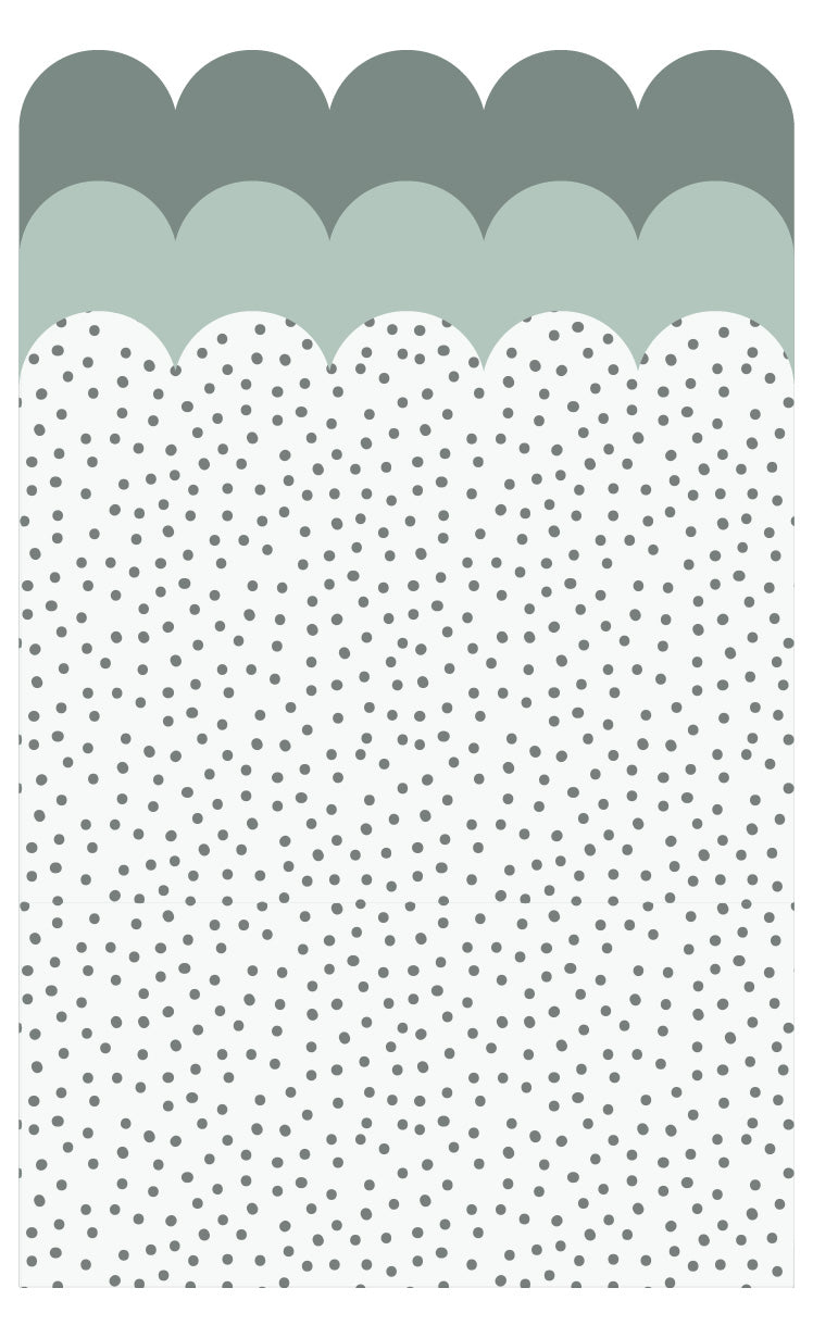 Scalloped Spot Wallpaper Panel - Sage - Ginger Monkey