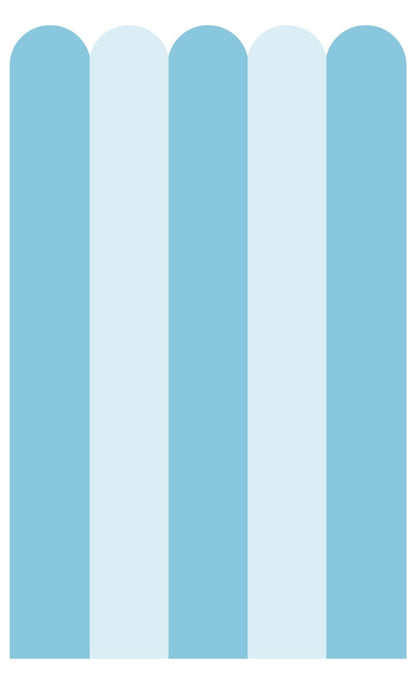 Scalloped Stripe Wallpaper Panel - Blue Heaven - Ginger Monkey