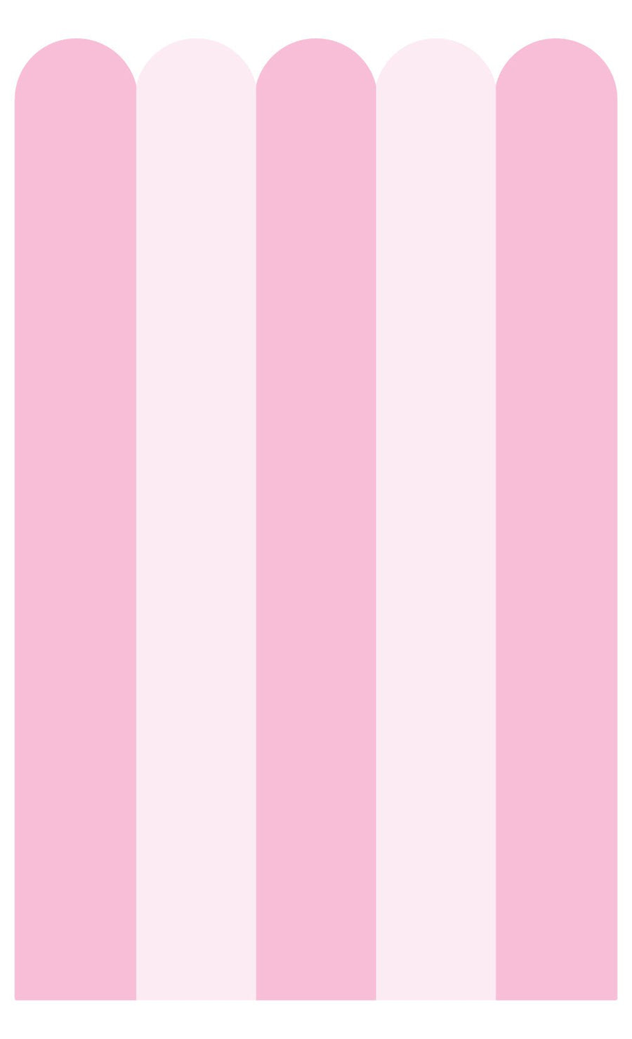 Scalloped Stripe Wallpaper Panel - Cotton Candy - Ginger Monkey