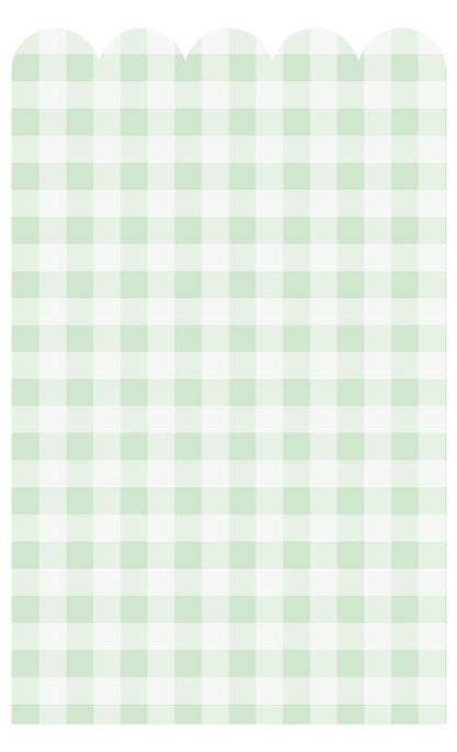 Scalloped Wallpaper Panel - Gingham Apple - Ginger Monkey