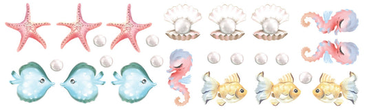 Sea Creatures Wall Decal Set - Ginger Monkey