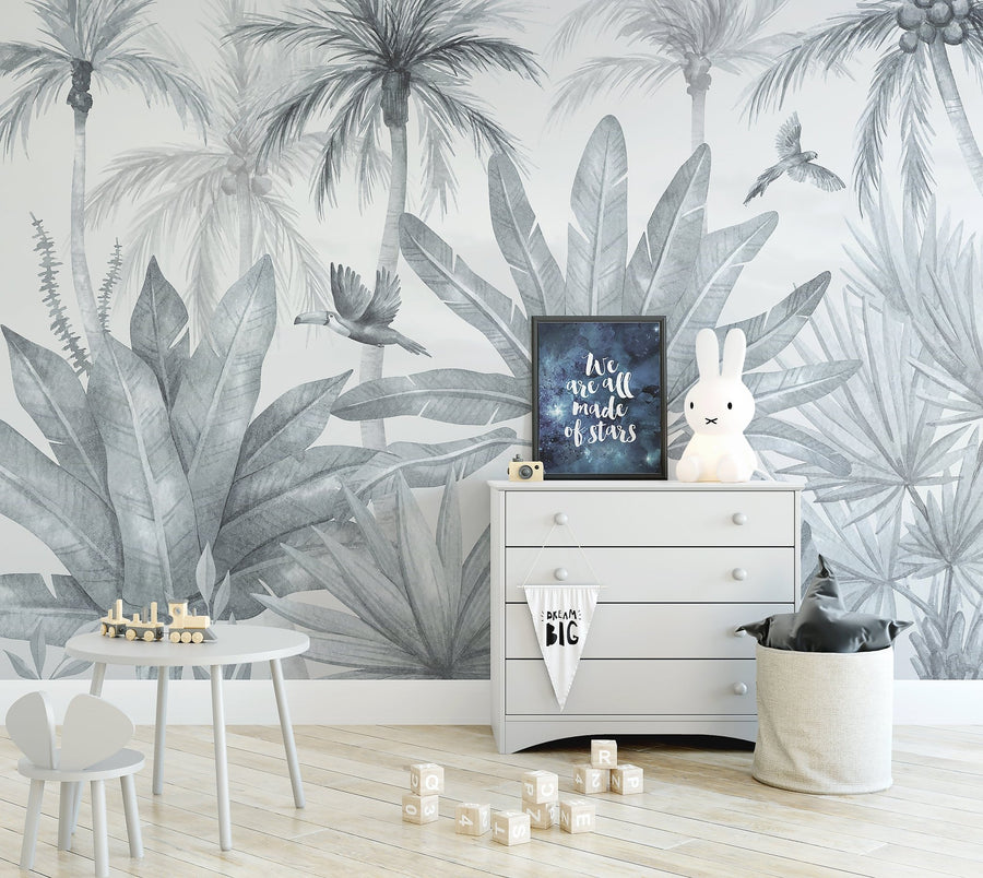 Silver Jungle Wallpaper - Ginger Monkey