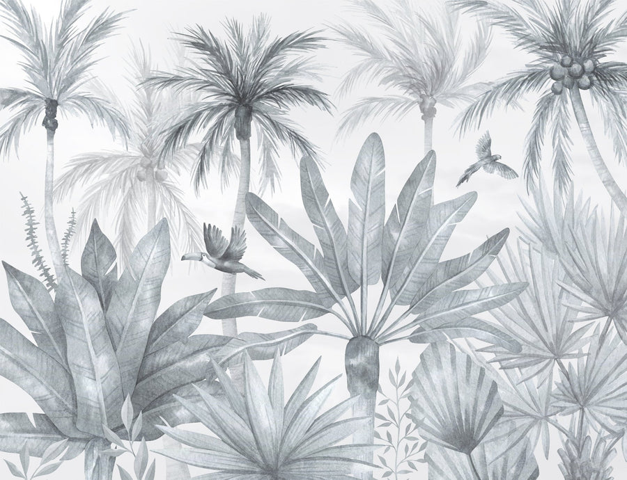 Silver Jungle Wallpaper - Ginger Monkey