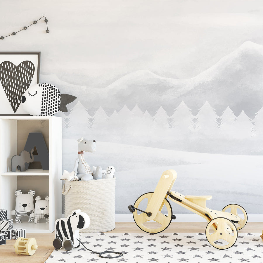 Snowy Mountains Wallpaper - Ginger Monkey