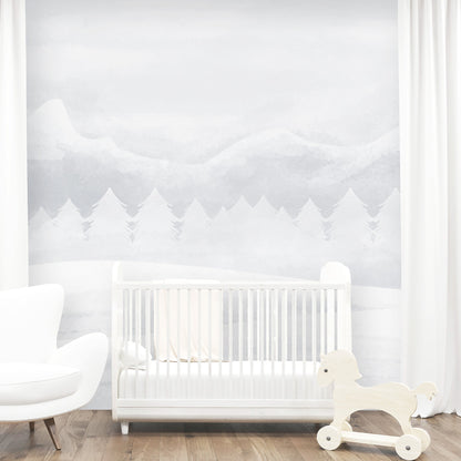 Snowy Mountains Wallpaper - Ginger Monkey