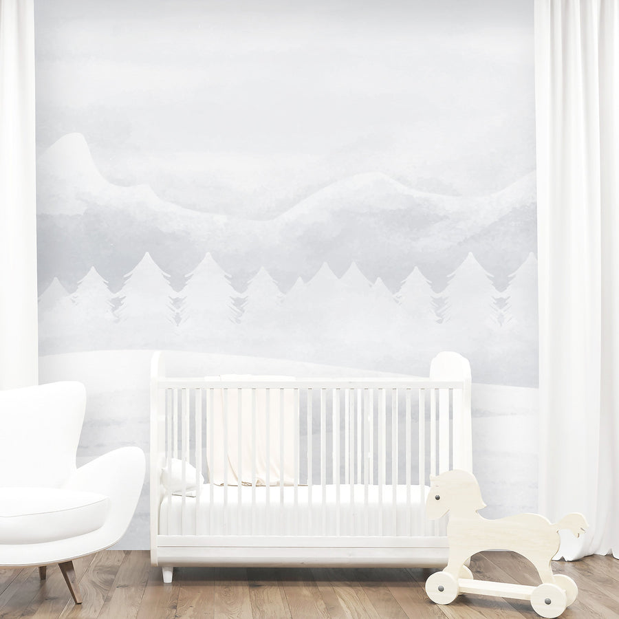 Snowy Mountains Wallpaper - Ginger Monkey