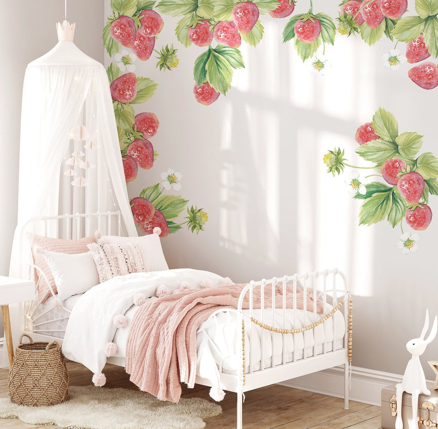 Strawberry Wall Decals - Ginger Monkey