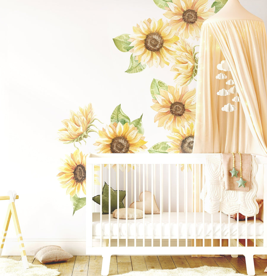 Sunflower Wall Decals - Ginger Monkey