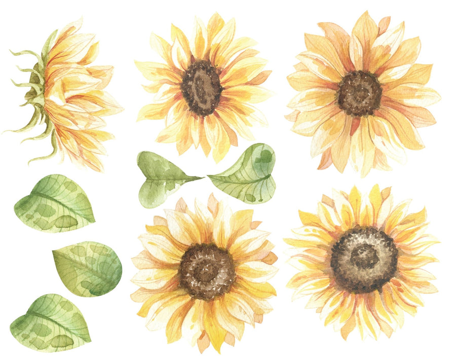 Sunflower Wall Decals - Ginger Monkey