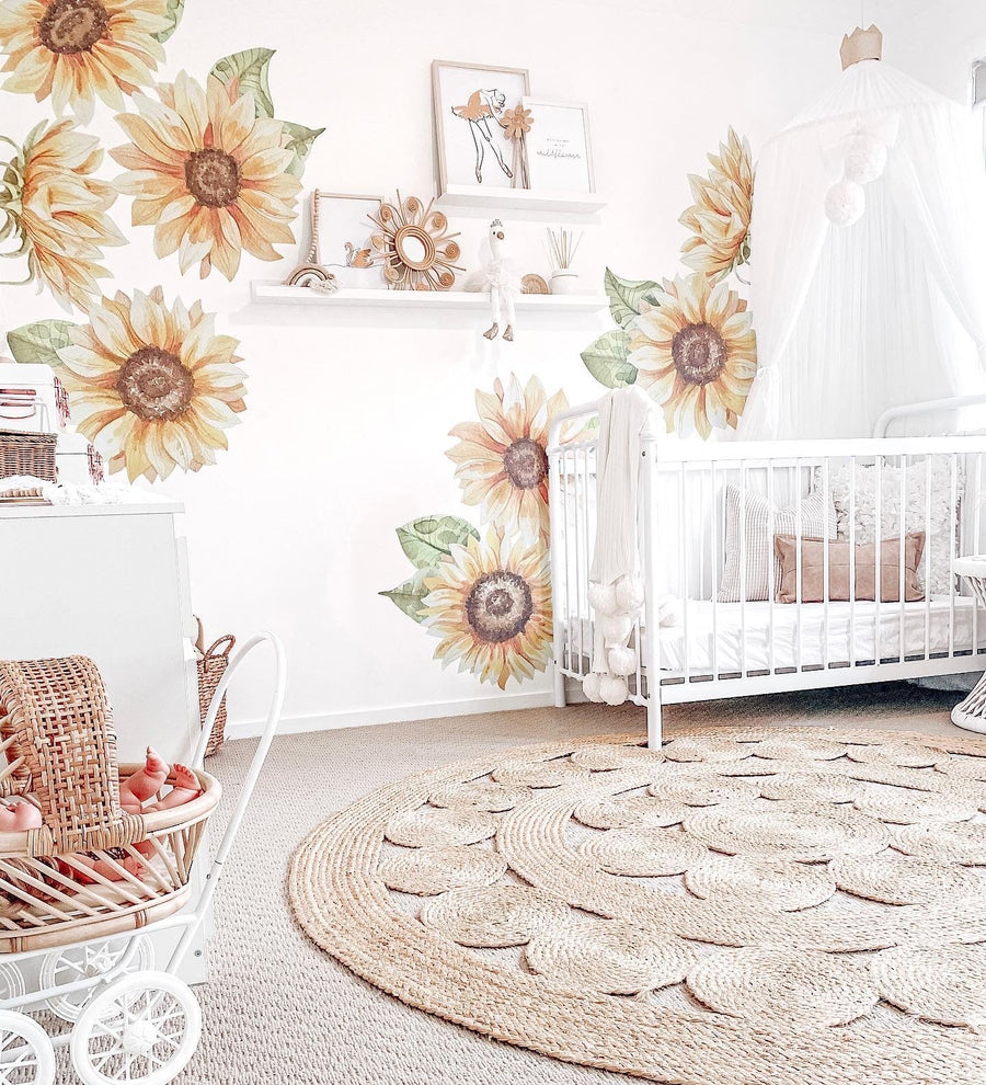 Sunflower Wall Decals - Ginger Monkey