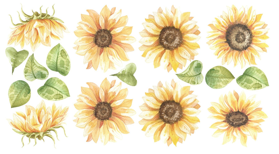 Sunflower Wall Decals - Ginger Monkey