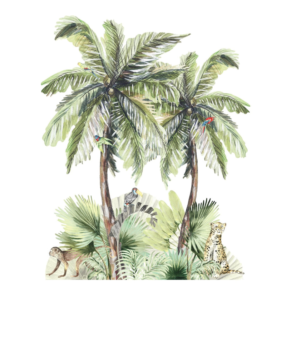 Tropical Island Wall Mural - Ginger Monkey