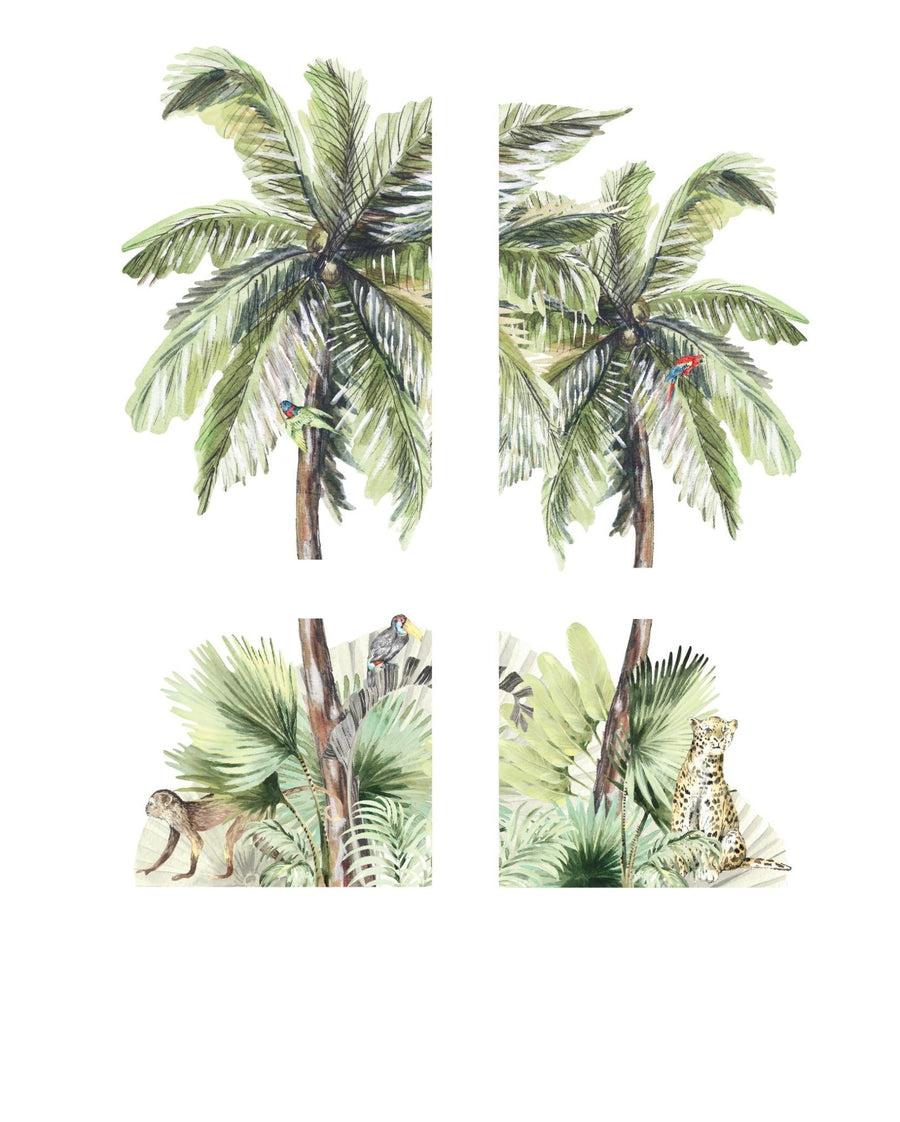 Tropical Island Wall Mural - Ginger Monkey