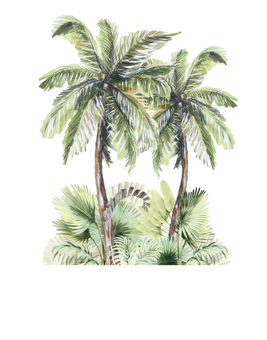 Tropical Island Wall Mural - Ginger Monkey