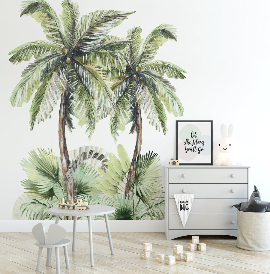 Tropical Island Wall Mural - Ginger Monkey