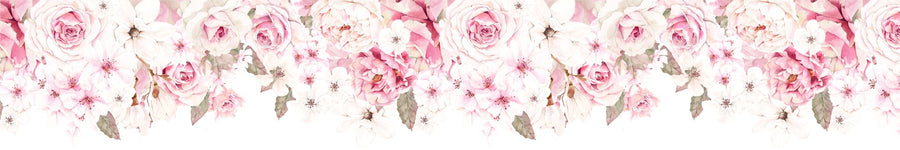 WALL BORDER - Cherry Blossom & Rose - Ginger Monkey