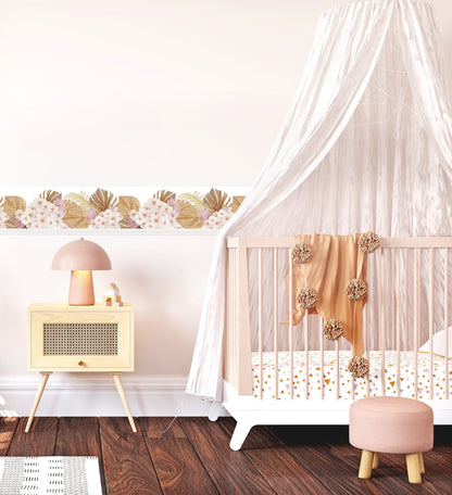 WALL BORDER - Orchid & Pampas - Ginger Monkey
