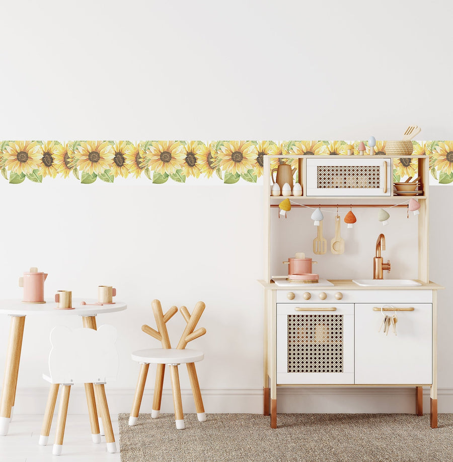 WALL BORDER - Sunflowers - Ginger Monkey