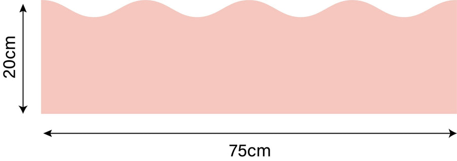 WALL BORDER - Wavy Block Colour - Ginger Monkey